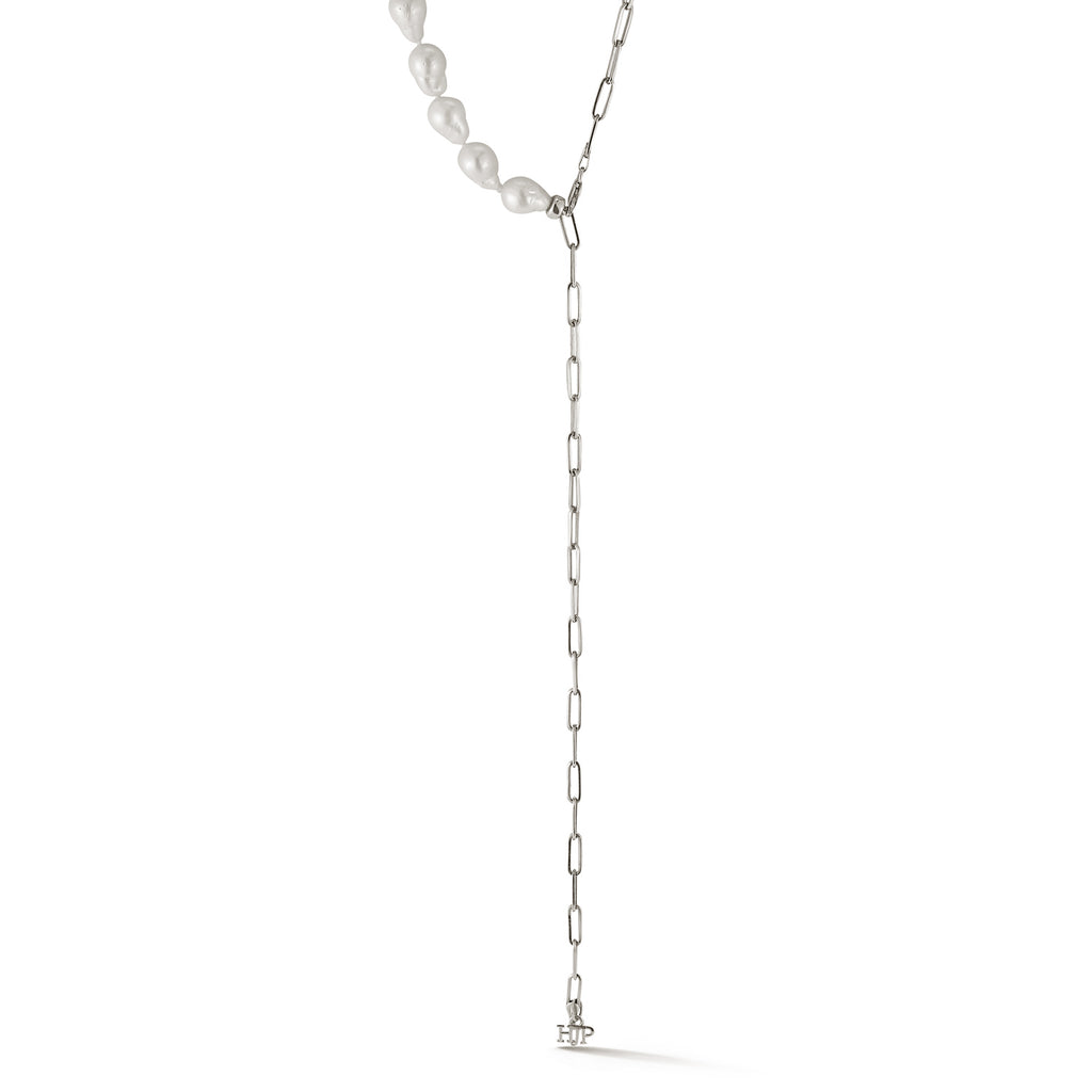 Color Blossom lariat necklace, pink gold, white mother-of-pearl and diamond  - Jewelry - Categories